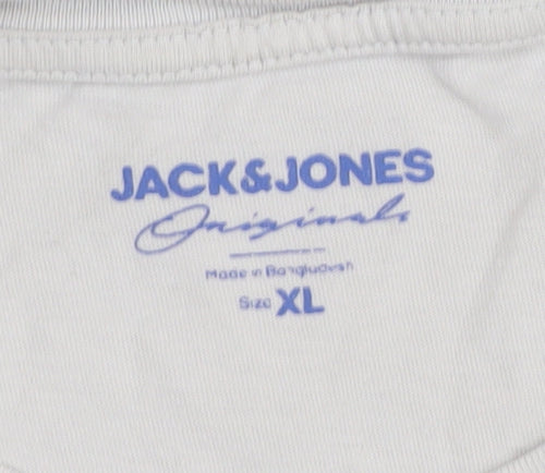 Jack & Jones Men's White XL Crew Neck T-Shirt
