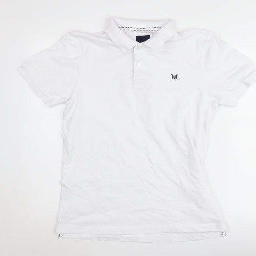 Crew Clothing Men's White Polo Shirt M