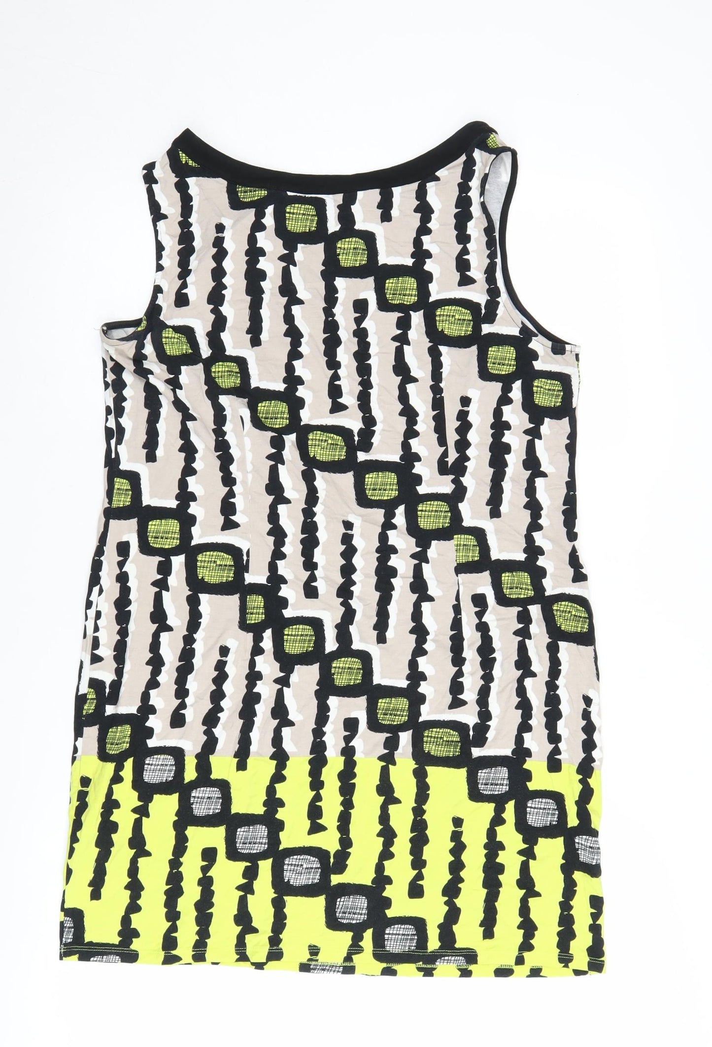 Principles Beige Geometric Women's Petite Tank Top Size 14