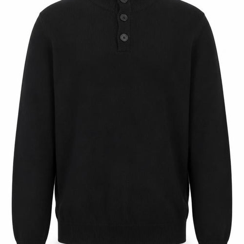 Kensington Eastside Men's 2XL Black Henley Jumper
