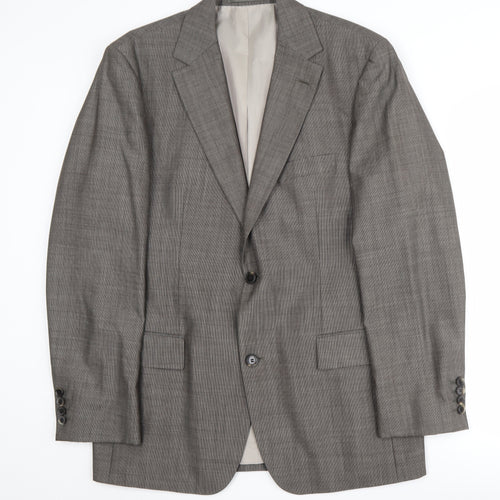 HUGO BOSS Men's Grey Blazer 40R Wool Business