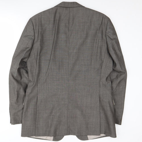 HUGO BOSS Men's Grey Blazer 40R Wool Business