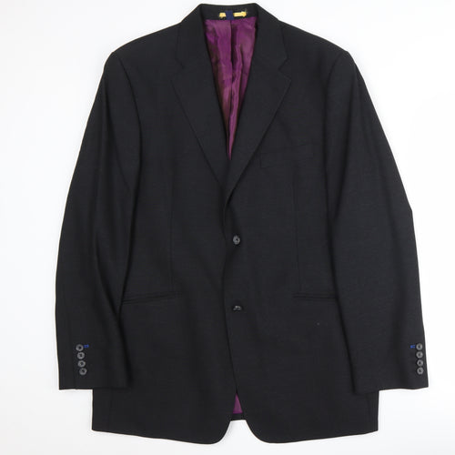 Boden Men's Black Blazer Jacket 42 Regular Wool