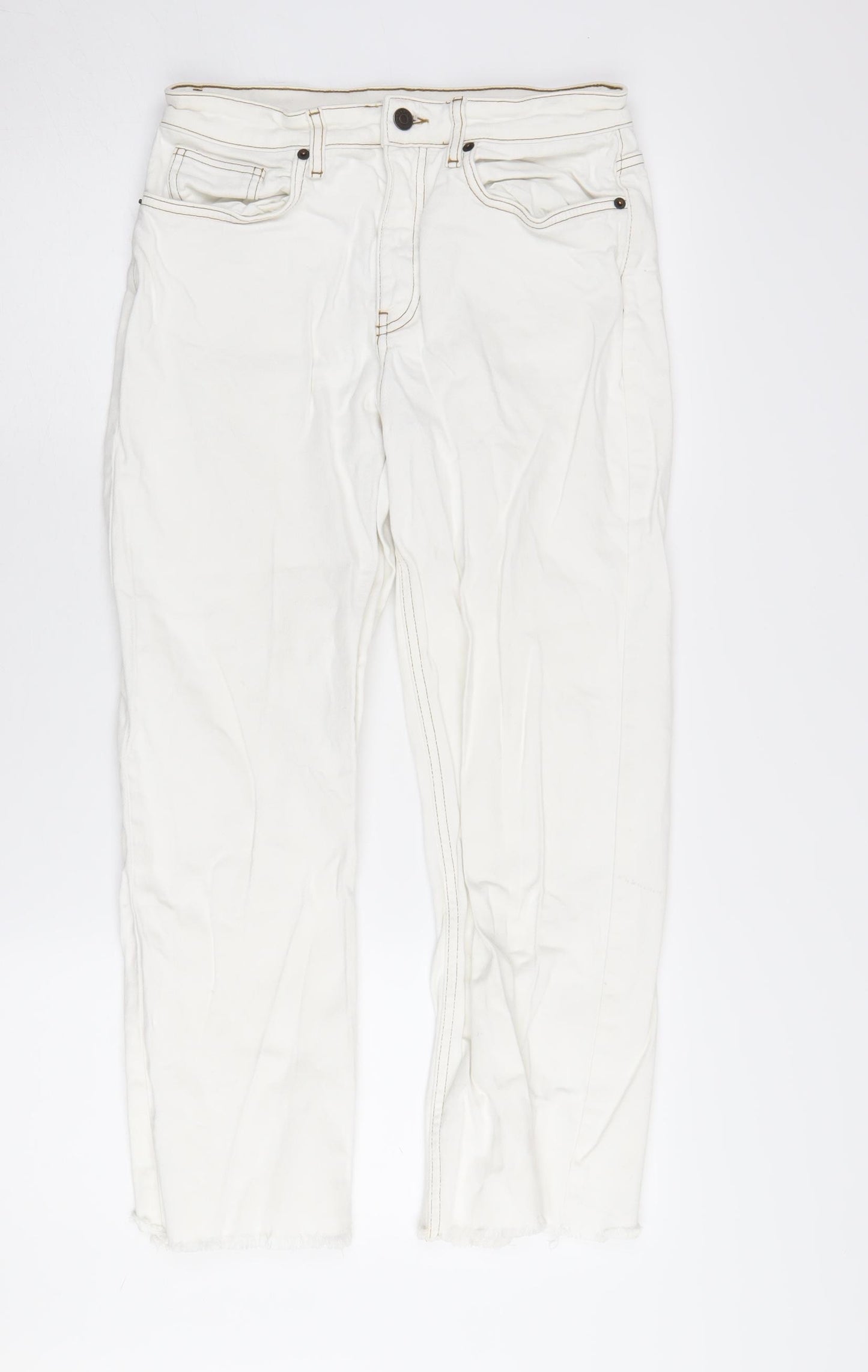 Jaeger Women's White Straight Jeans Size 12