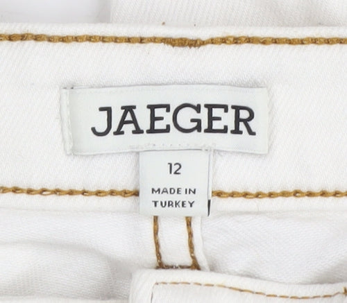 Jaeger Women's White Straight Jeans Size 12