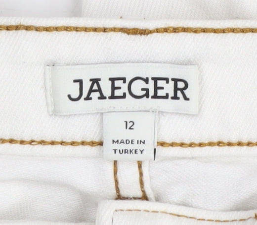 Jaeger Women's White Straight Jeans Size 12