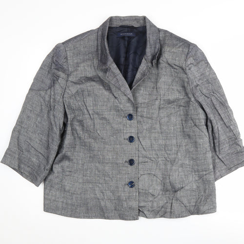 Windsmoor Women's Grey Blazer Size 18 Herringbone Pattern
