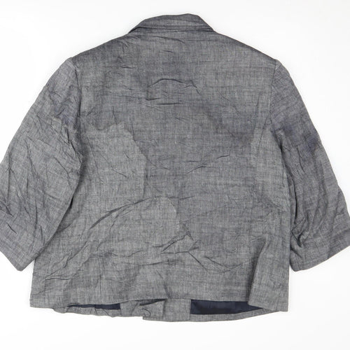 Windsmoor Women's Grey Blazer Size 18 Herringbone Pattern