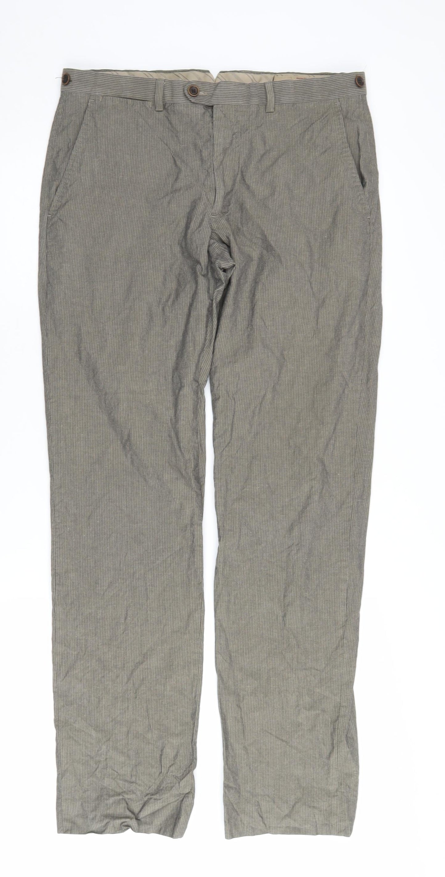 Banana Republic Men's Grey Chino Trousers Size 32