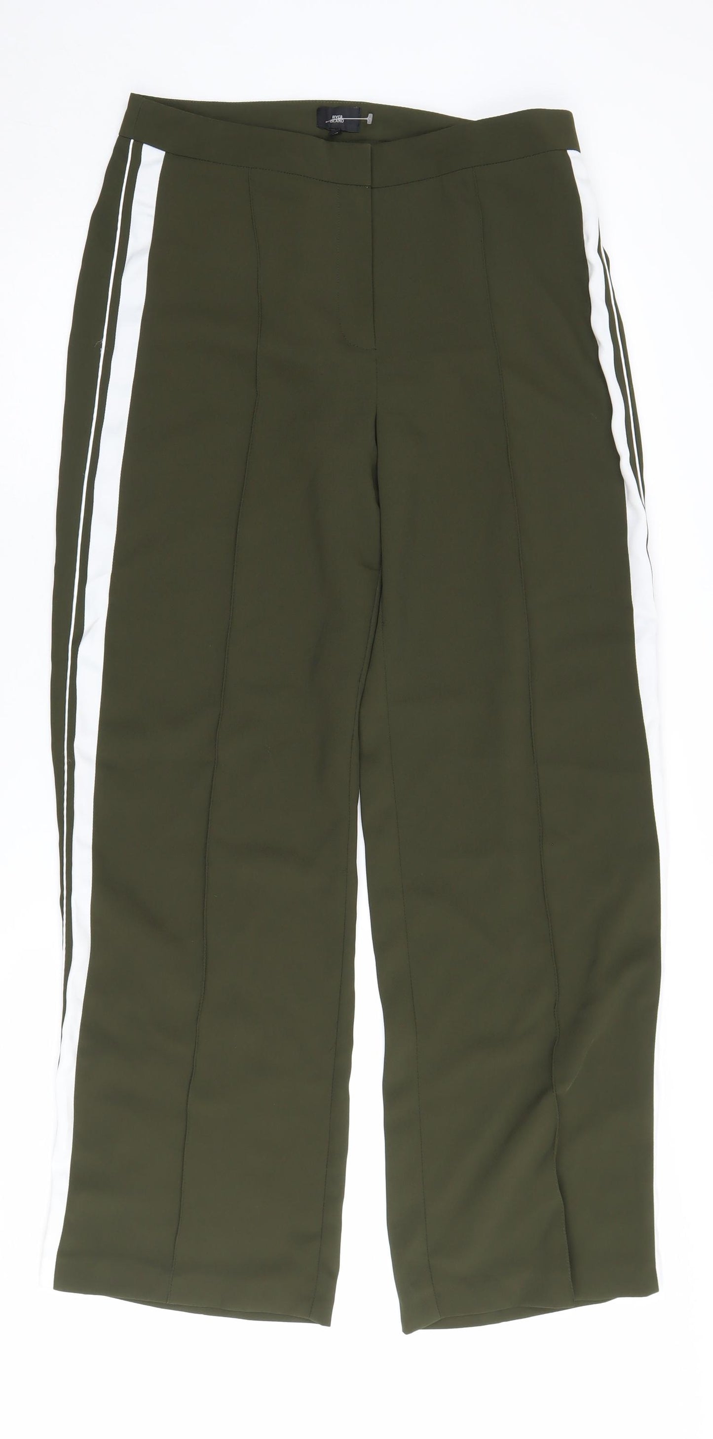 River Island Women's Green Straight Trousers Size 14