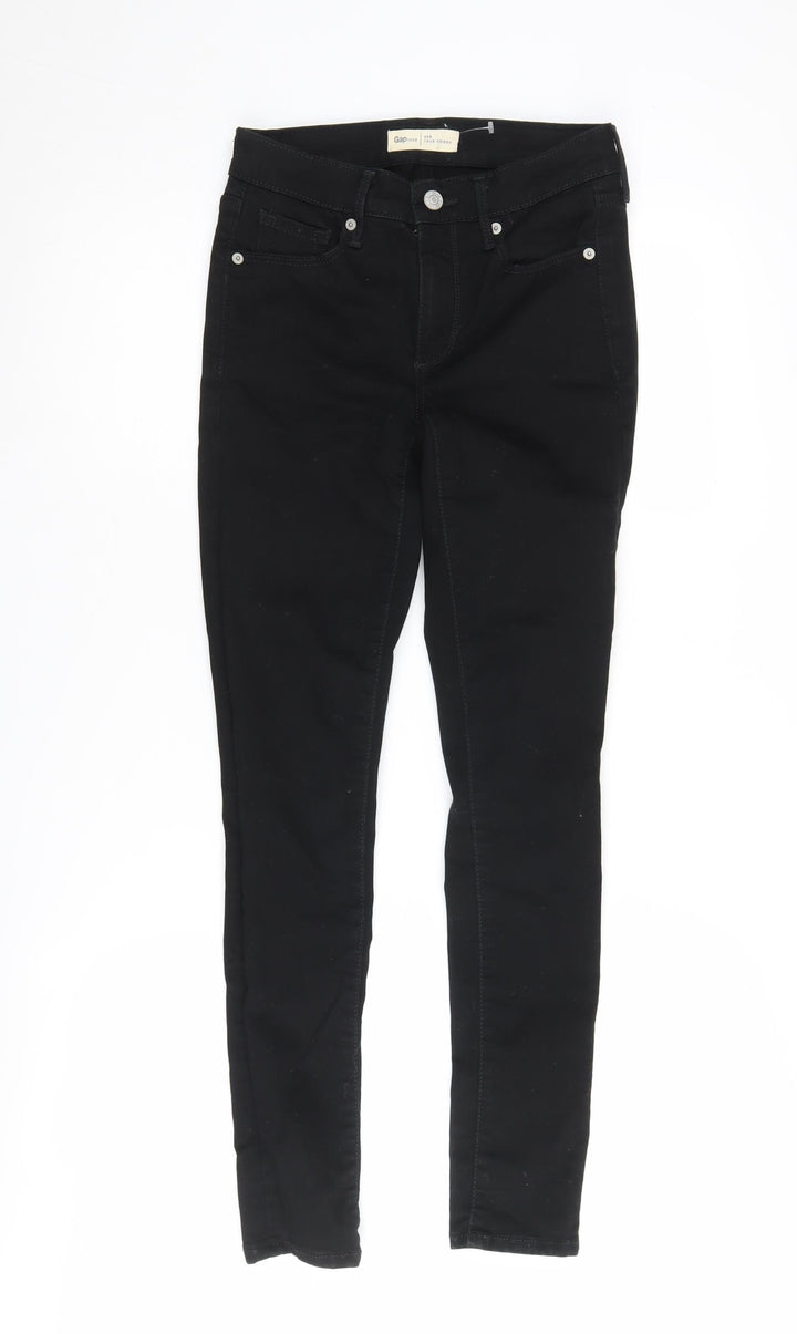 Gap Women's Black Skinny Jeans, Size 26R, Stretch Denim