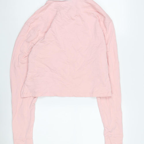 Miss Selfridge Women's Pink Cropped Polo Top, Size 8