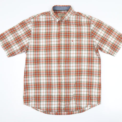 P.G. Field Men's Multicoloured Check Short Sleeve Shirt - M