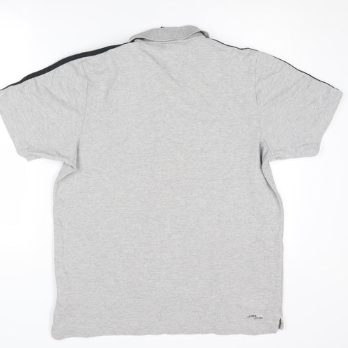 Adidas Men's Grey Polo, Size L, Gym & Training Essential