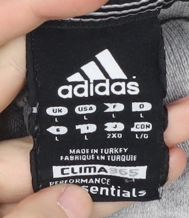 Adidas Men's Grey Polo, Size L, Gym & Training Essential