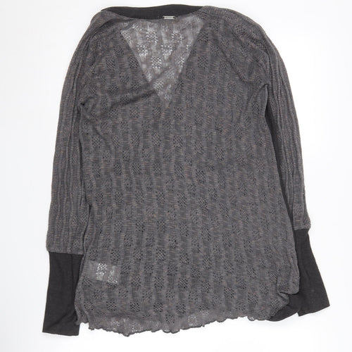 Crafted Women's Black Wrap Jumper, Size 12, V-Neck