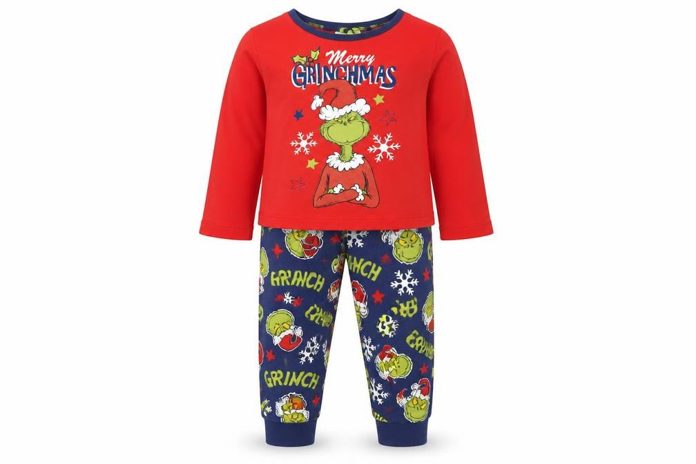 The Grinch Christmas Pyjama Set Red 18-24 Months Unisex