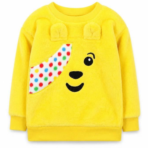 George Girls Yellow Fleece Pyjama Top, 2 Years, Lightweight