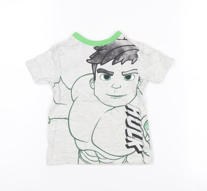 George Boys Grey Hulk T-Shirt - Superhero Style, 2 Years
