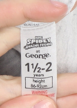 George Boys Grey Hulk T-Shirt - Superhero Style, 2 Years