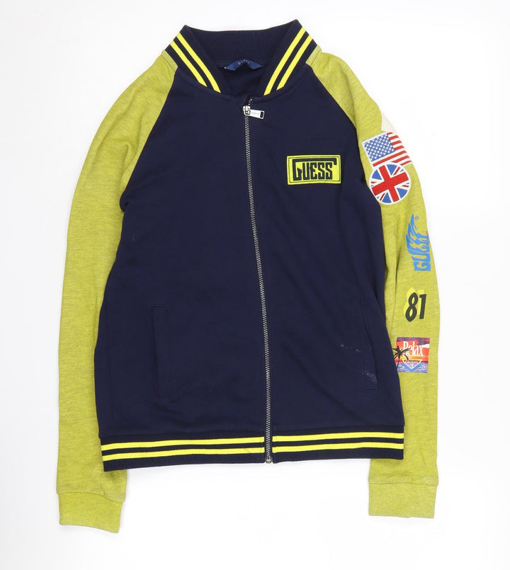 Guess Boys Blue Varsity Jacket Size 12 Spring Autumn