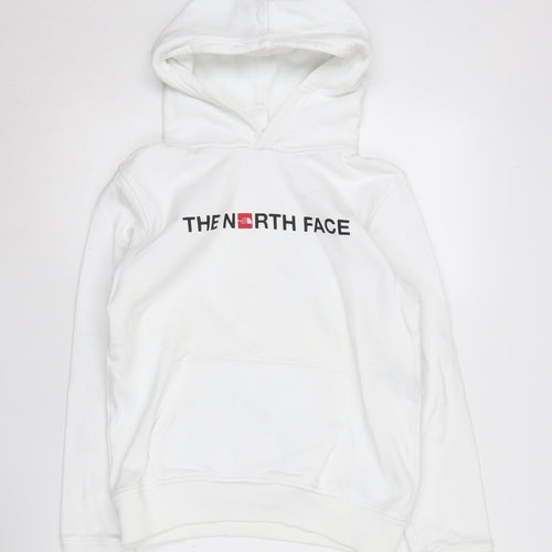 The North Face Boys White Pullover Hoodie, Size L