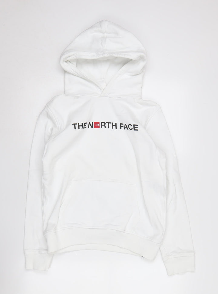 The North Face Boys White Pullover Hoodie, Size L