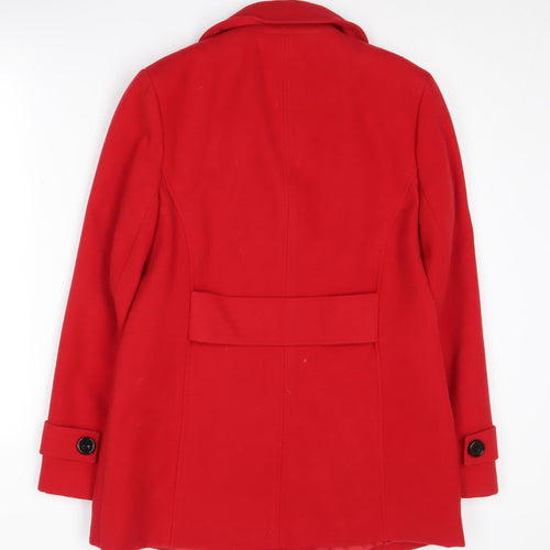 M&Co Women's Red Pea Coat Size 12