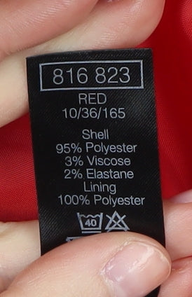 M&Co Women's Red Pea Coat Size 12