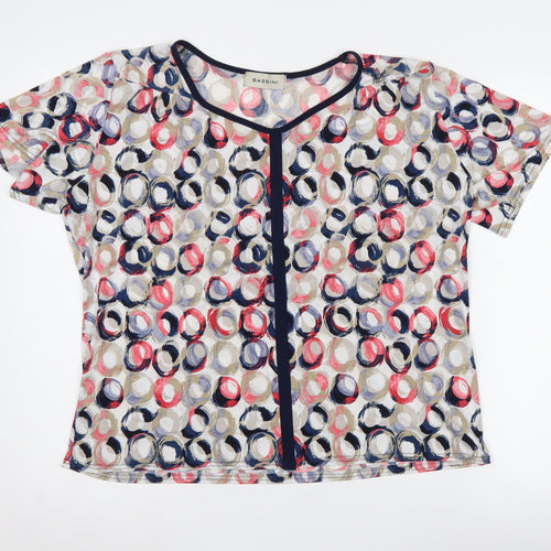 Bassini Women's Multicoloured Geometric T-Shirt Size 18