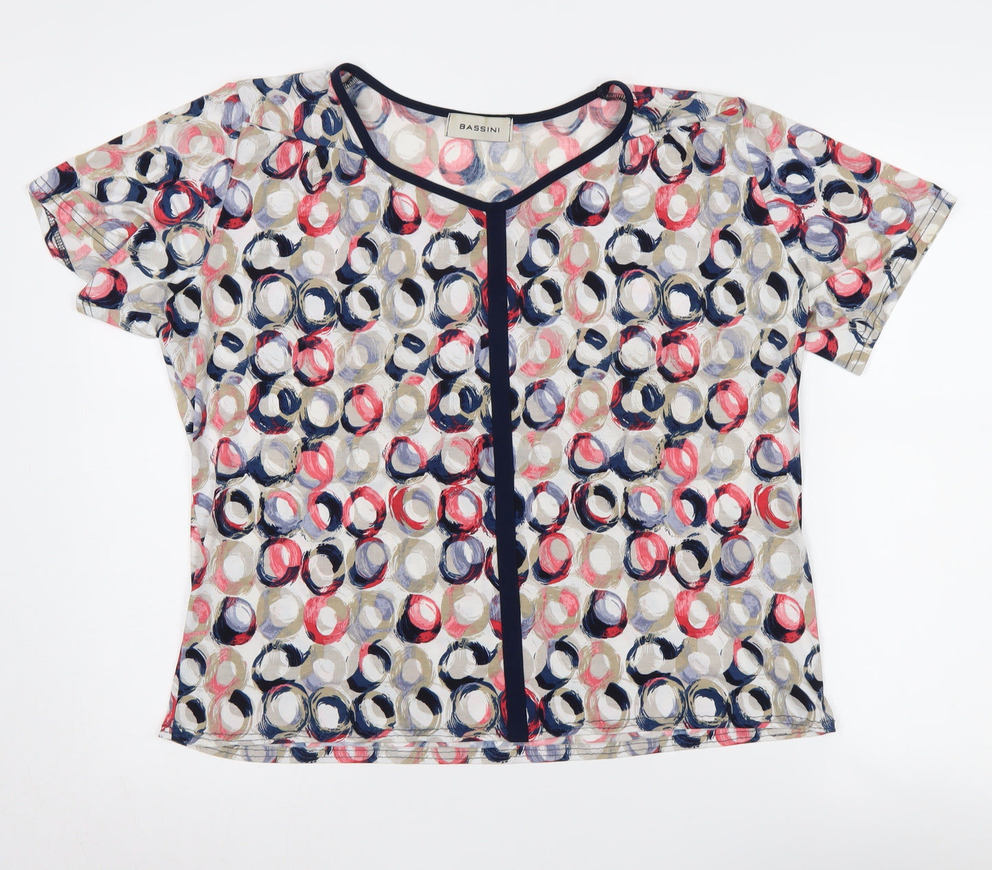 Bassini Women's Multicoloured Geometric T-Shirt Size 18