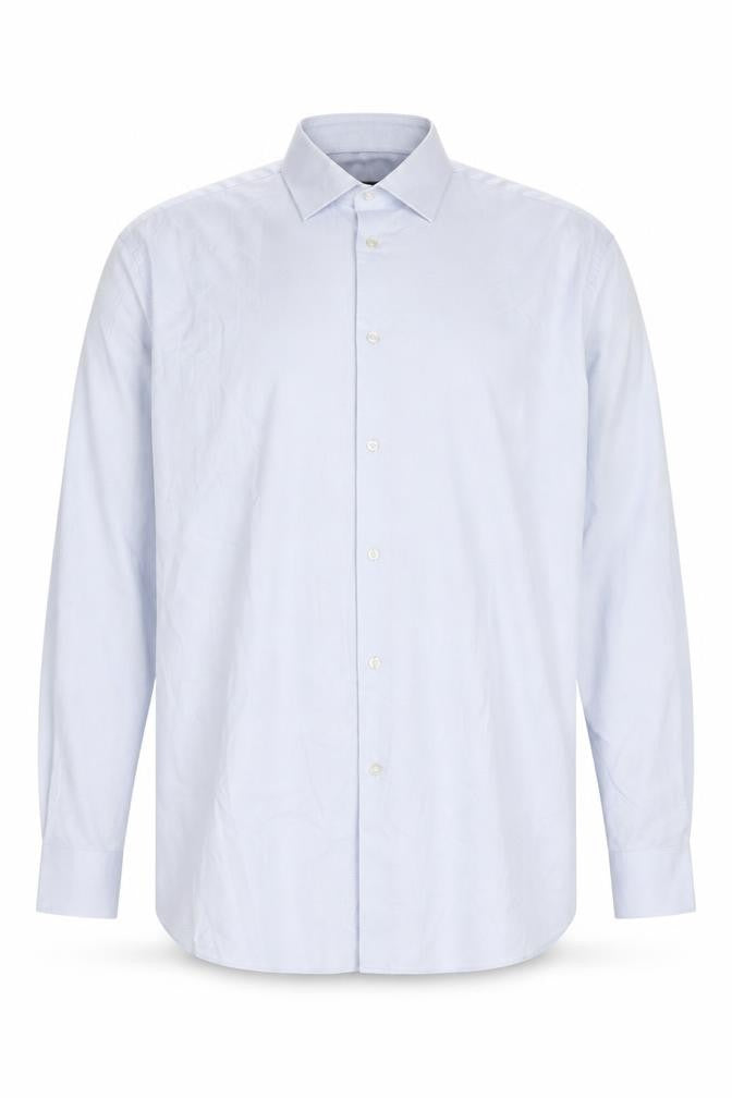 Front view of Marks & Spencer Men's Blue Button-Up Shirt