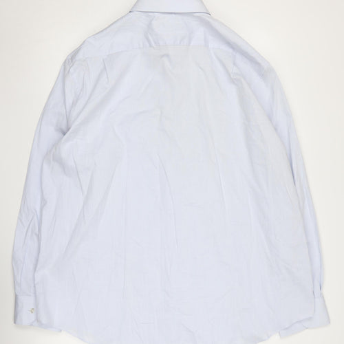 Marks & Spencer Men's Blue Button-Up Shirt
