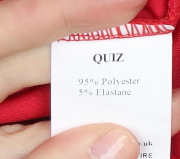 Quiz Women's Red Off Shoulder Bodysuit Size 10