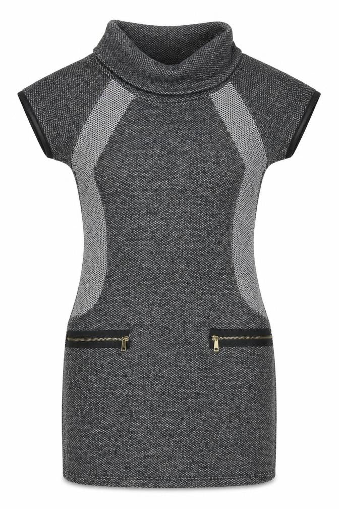 Front view of Quiz Women's Grey Bodycon Dress, size 8