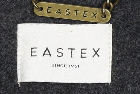 Eastex Women's Black Wool Blend Mid-Length Overcoat