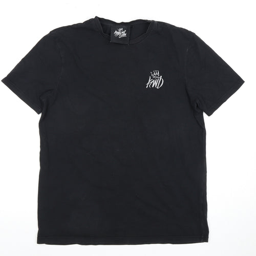 Kings Will Dream Boys Black M T-Shirt Casual Logo Accent