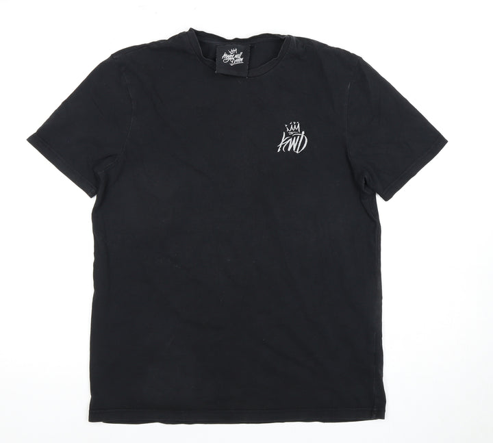 Kings Will Dream Boys Black M T-Shirt Casual Logo Accent