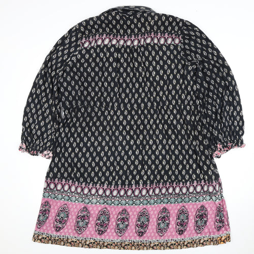 Monsoon Women’s Black Paisley Shirt Dress XL