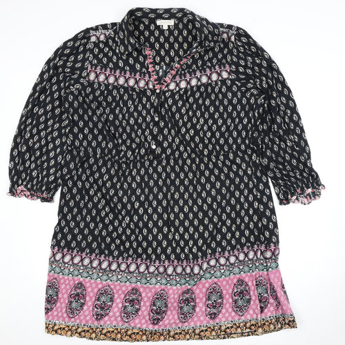 Monsoon Women’s Black Paisley Shirt Dress XL