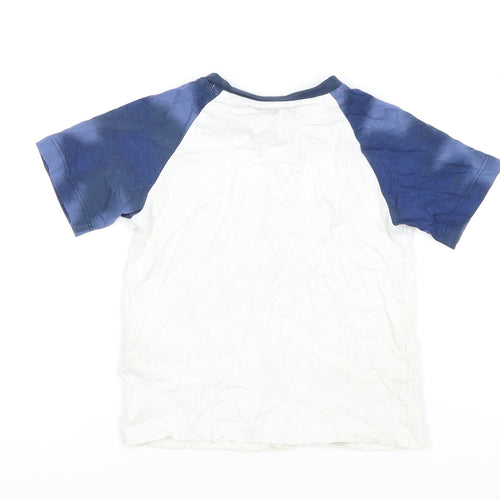 Adidas Boys White & Blue T-Shirt, Logo, Size 2-3 Years