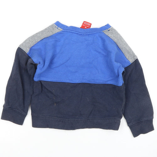 Nike Boys Blue Pullover Sweatshirt 3 Years Logo Graphic