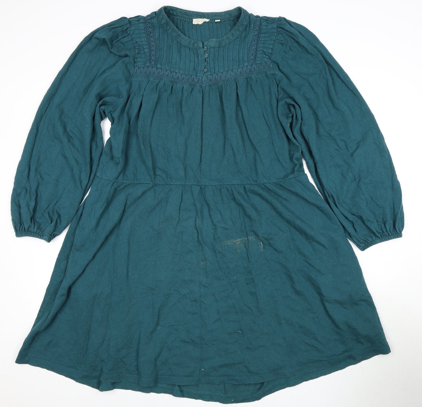 Fat Face Women's Green Dress with Long Sleeves Size 20