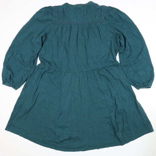 Fat Face Women's Green Dress with Long Sleeves Size 20