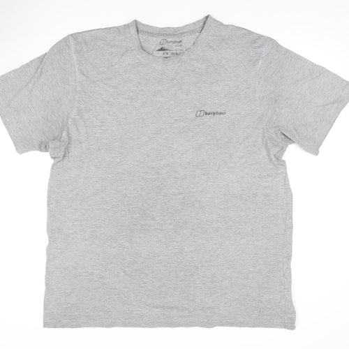 Berghaus Men’s Grey XL T-Shirt, Logo, Crew Neck