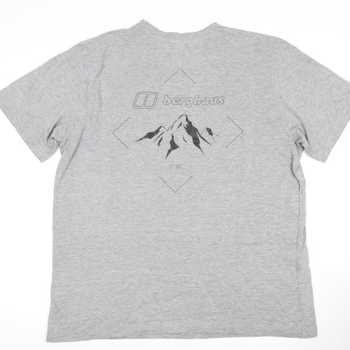 Berghaus Men’s Grey XL T-Shirt, Logo, Crew Neck