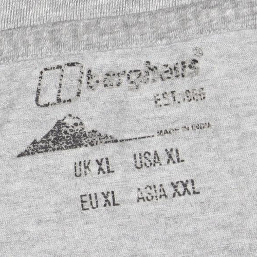 Berghaus Men’s Grey XL T-Shirt, Logo, Crew Neck