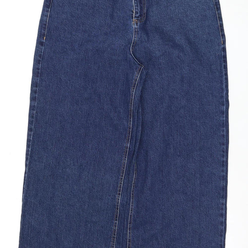 Marks and Spencer Women's Blue Wide-Leg Jeans, Size 14