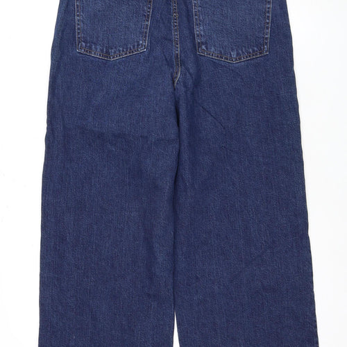 Marks and Spencer Women's Blue Wide-Leg Jeans, Size 14