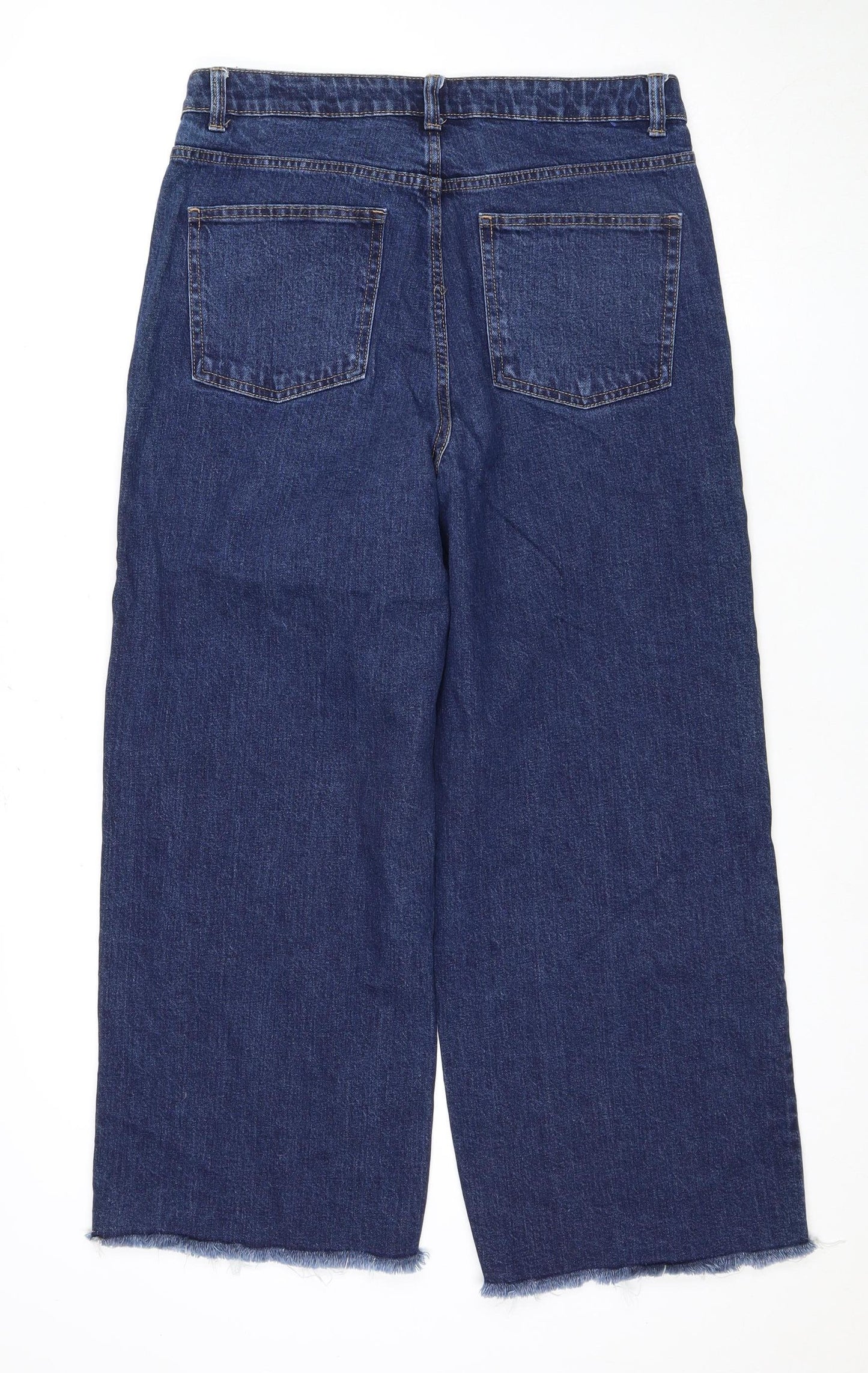 Marks and Spencer Women's Blue Wide-Leg Jeans, Size 14